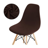 Housse chaise Scandinave Velours Marron Foncé