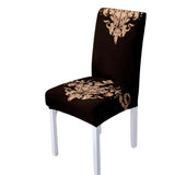 Stretch Chair Cover <br> Black Baroque