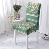 Stretch Chair Cover <br> Baroque Green