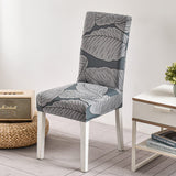 Housse de chaise feuillages graphiques