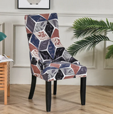 Housse de chaise Inclinée <br> Géométrique Bleu Rose