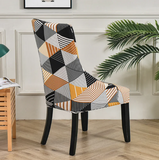 Housse de chaise Inclinée <br> Géométrique Orange