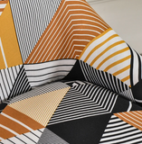 Housse de chaise Inclinée <br> Géométrique Orange