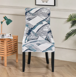 Housse de chaise Inclinée <br> Imprimée Bleu Gris