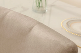 Slanted Beige Velvet Chair Cover
