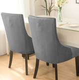 Housse de chaise Inclinée <br> Velours Gris Clair