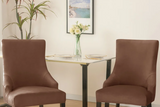 Chair cover <br> Slanted Brown Velvet