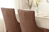Chair cover <br> Slanted Brown Velvet