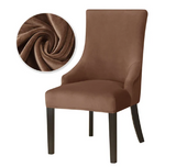 Chair cover <br> Slanted Brown Velvet