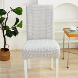 Housse de chaise <br> Labyrinthe Gris Clair