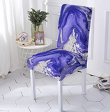 Chair cover <br> Marbled White Blue