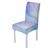 Housse de chaise <br> Marbrée Rose Bleu