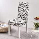 Housse de chaise palme abstraite