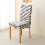 Housse de chaise rayée diagonale