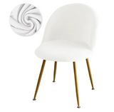 Housse chaise Scandinave Maury Velours Blanc