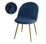 Housse chaise Scandinave Maury Velours Bleu Marine