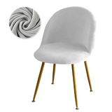 Housse chaise Scandinave Maury Velours Gris Clair