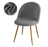 Housse chaise Scandinave Maury Velours Gris