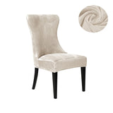 Housse chaise Scandinave Velours Beige Taupe