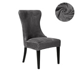 Housse chaise Scandinave Velours Grise