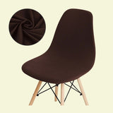 Housse chaise Scandinave Velours Marron Foncé