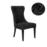Housse chaise Scandinave Velours Noire