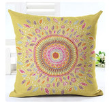 Housse de coussin 40x40 <br> Mandala Jaune