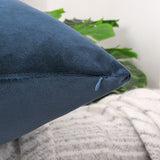 Housse de coussin 60x60 <br> Velours Bleu Marine