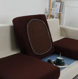 Housse de Coussin Canapé <br> Extensible Marron