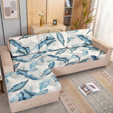 Floral Blue Sofa Cushion Cover<br>