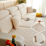 housse de coussin canapé universelle beige