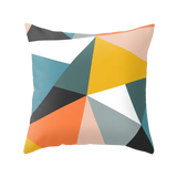 Housse de coussin Géométrique <br> Orange et Jaune