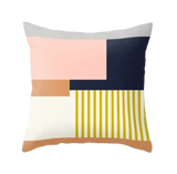 Housse de coussin Géométrique <br> Rose et Dorée