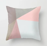 Housse de coussin Géométrique <br> Rose et Gris