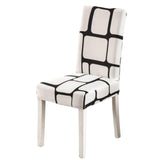Housse de chaise à carreaux abstraits
