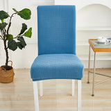 Housse de chaise <br> en Jacquard Bleu