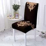Stretch Chair Cover <br> Black Baroque
