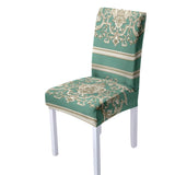 Stretch Chair Cover <br> Baroque Green