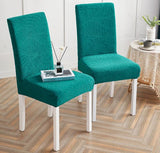 Stretch Chair Cover <br> Emerald Green Jacquard