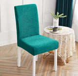Stretch Chair Cover <br> Emerald Green Jacquard