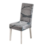Housse de chaise feuillages graphiques