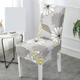 Housse de chaise <br> Fleurie Gris