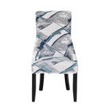 Housse de chaise Inclinée <br> Imprimée Bleu Gris