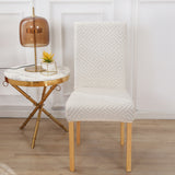 Housse de chaise <br> en Jacquard Blanc