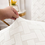 Housse de chaise <br> en Jacquard Blanc