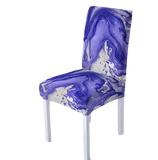 Chair cover <br> Marbled White Blue