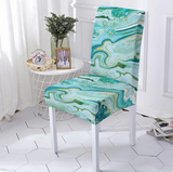 Housse de chaise <br> Marbrée Verte