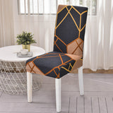 Housse de chaise à motifs polygonaux