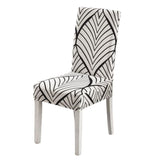 Housse de chaise palme abstraite