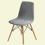 Housse chaise Scandinave Jacquard Gris Clair